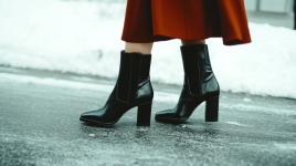 Zateplené dámské kotníkové boty – zimní, teplý look