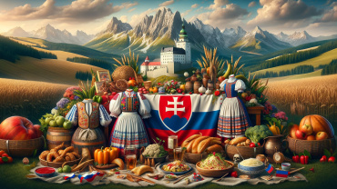 Slovensko, slovenská vlajka, typické slovenské věci, UI, AI