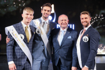 vítězové Muže roku 2025, Jiří Veselý, Jakub Batfalský, Tomáš Ondráček, ředitel soutěže David Novotný
