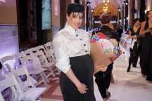 Zuzana Lešák Černá na své módní přehlídce. 
